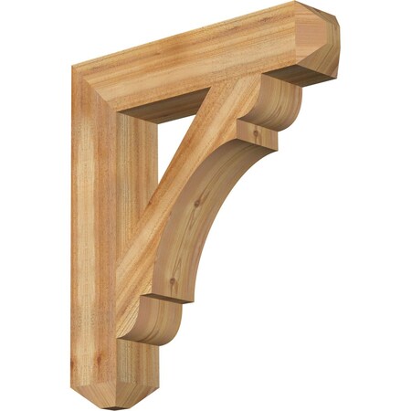 Ekena Millwork Olympic Craftsman Rough Sawn Bracket, Western Red Cedar, 6"W x 30"D x 34"H BKT06X30X34OLY04RWR